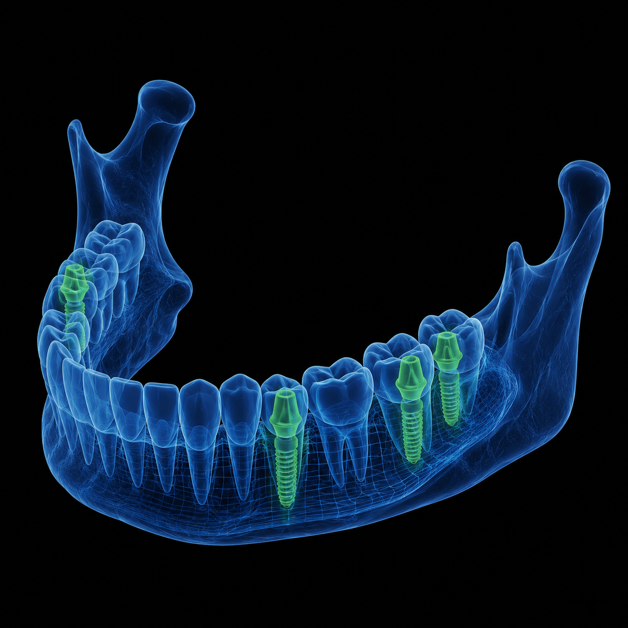 Reconstrucción CBCT volumétrica de maxilar inferior